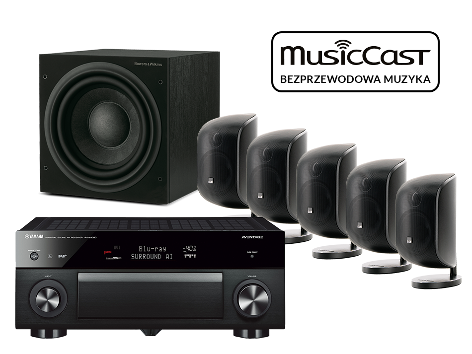 MusicCast RX-A2080 + 5 x M-1 + ASW 610