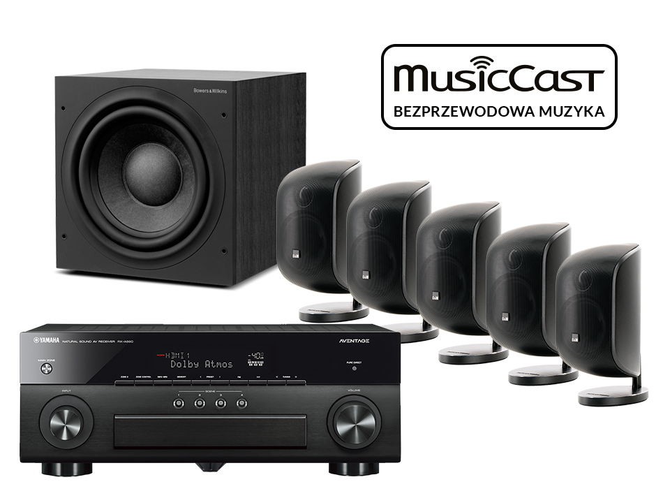 MusicCast RX-A880 + 5 x M-1 + ASW 608