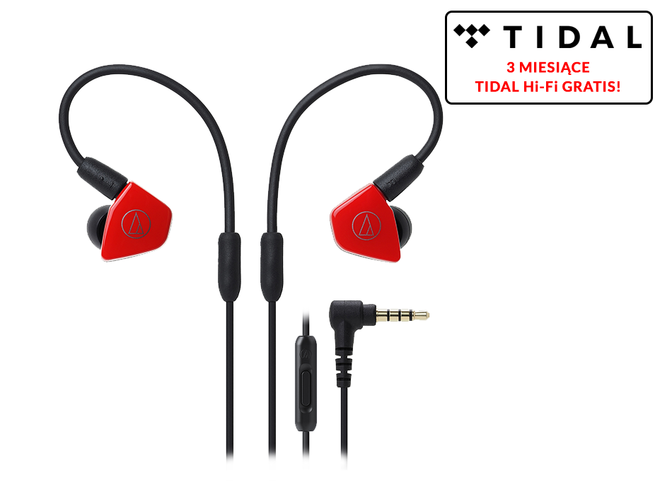 Słuchawki douszne Audio-Technica ATH-LS50iS czerwone